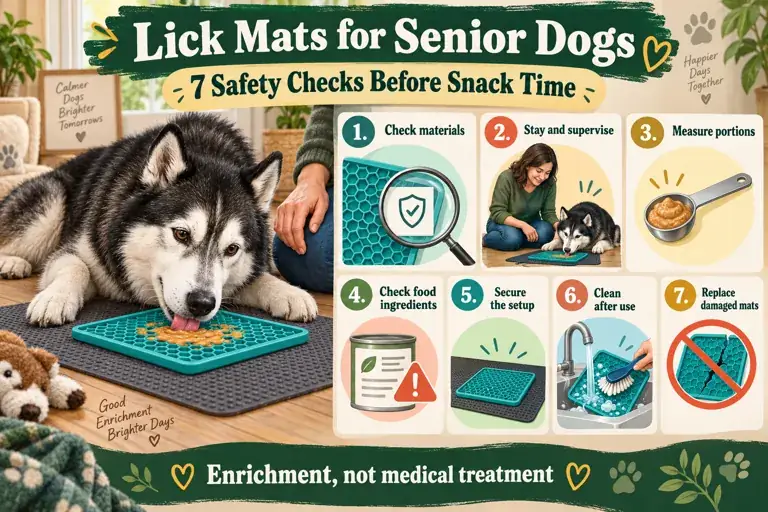 Seven lick-mat safety checks for senior dogs